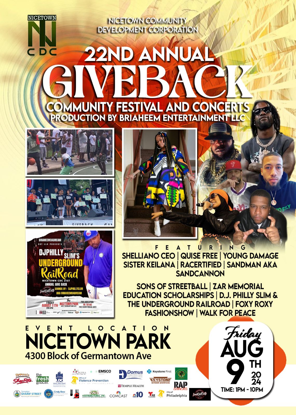 22nd Annual Give Back Community Festival and Concerts - August 9th